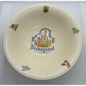 Rare Vintage Beswick‎ Disneyland Baby Bowl Castle Logo Made in England